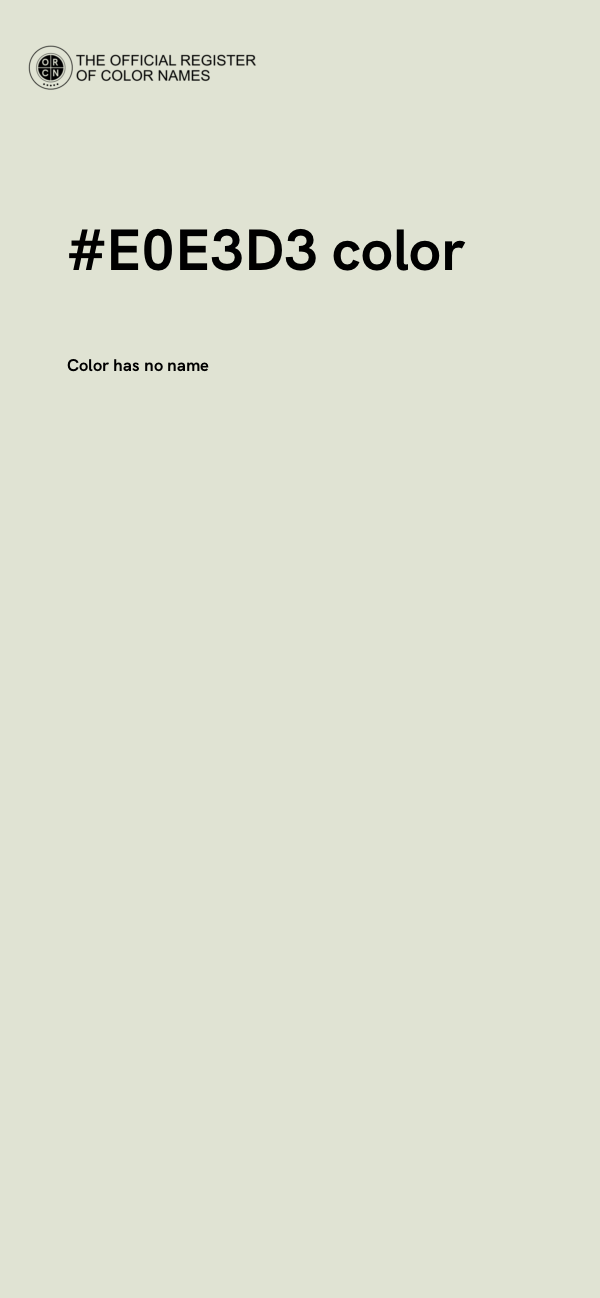 #E0E3D3 color image