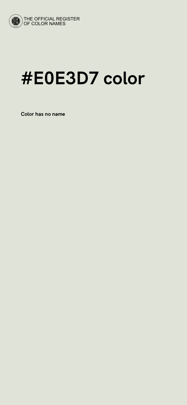 #E0E3D7 color image