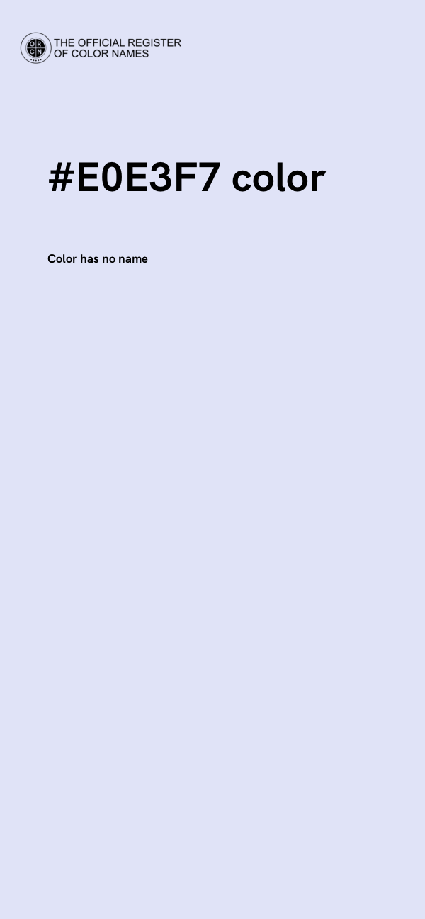 #E0E3F7 color image