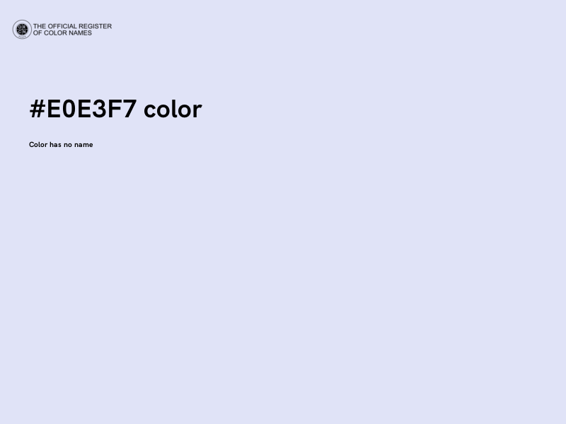 #E0E3F7 color image