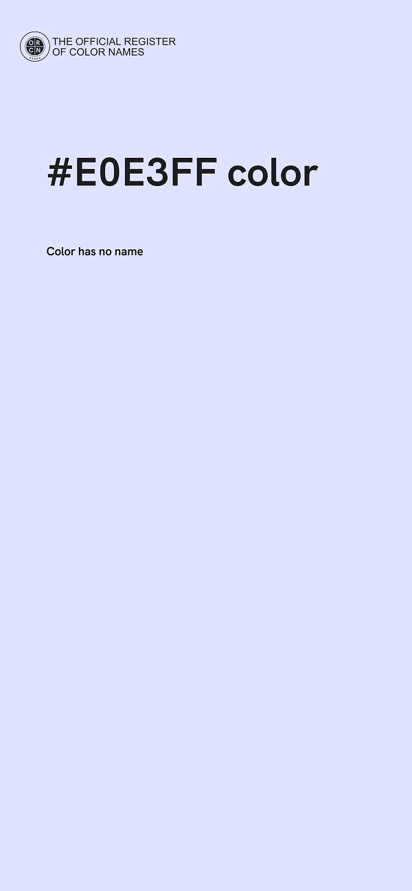 #E0E3FF color image