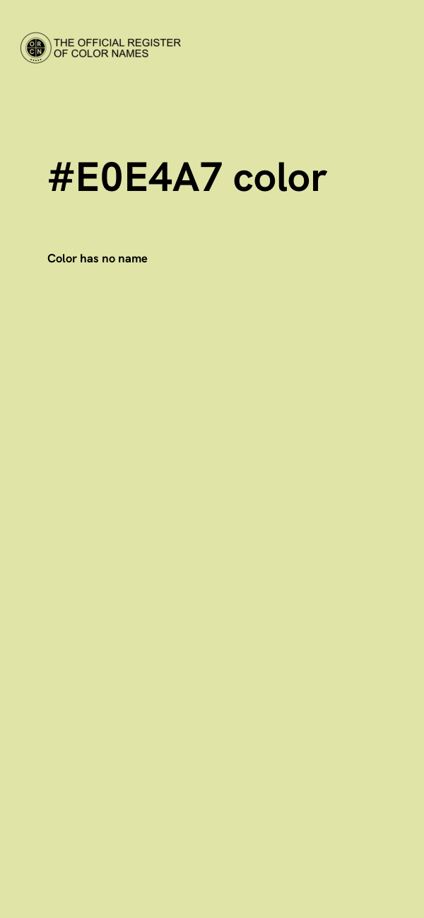 #E0E4A7 color image
