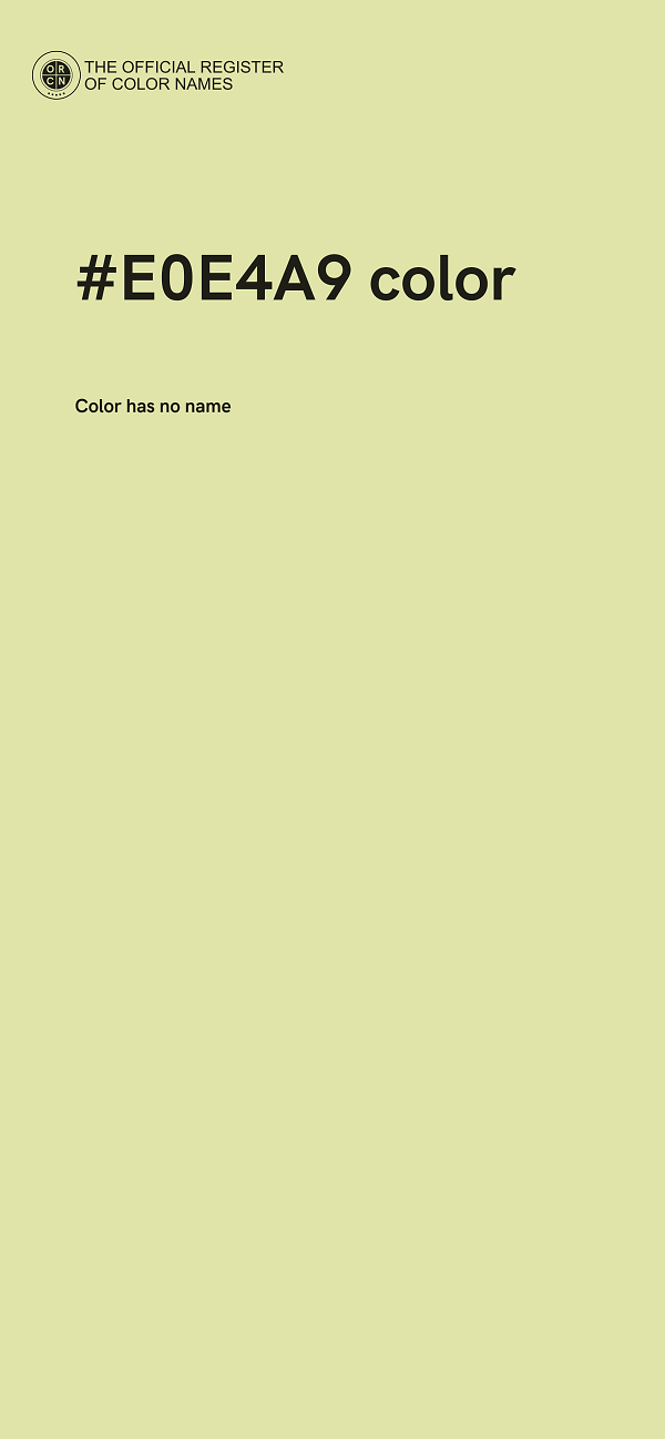 #E0E4A9 color image