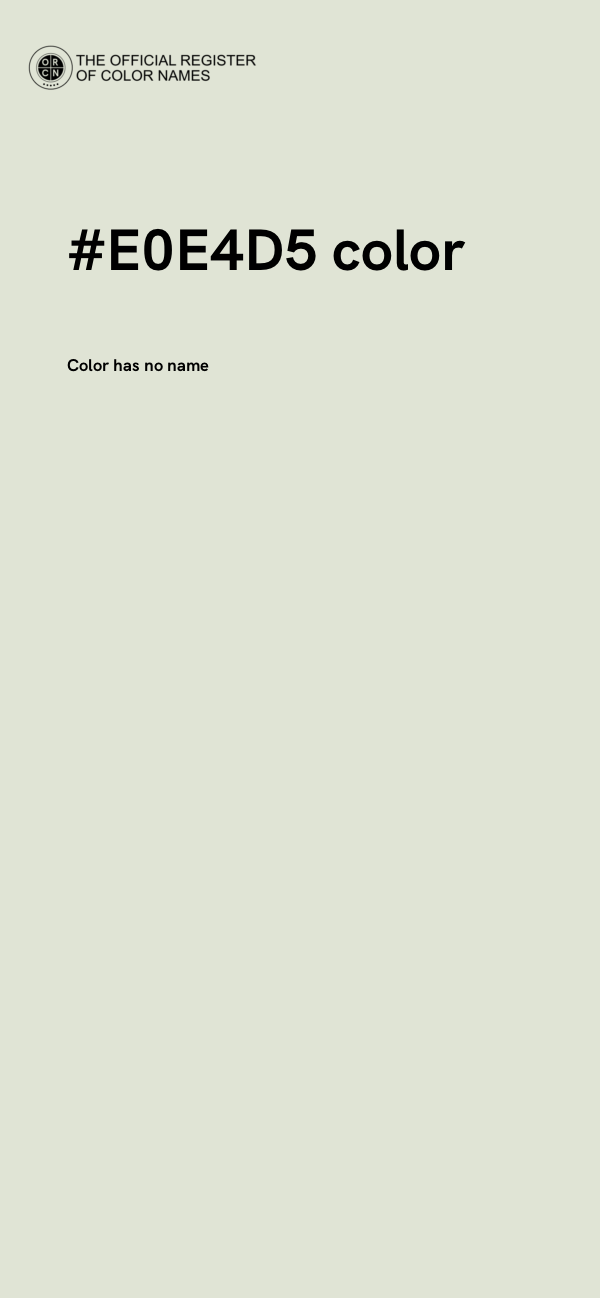 #E0E4D5 color image