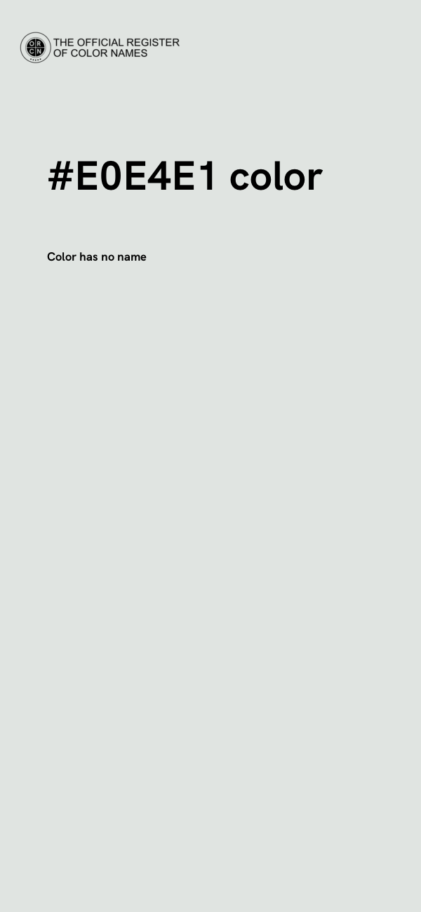 #E0E4E1 color image