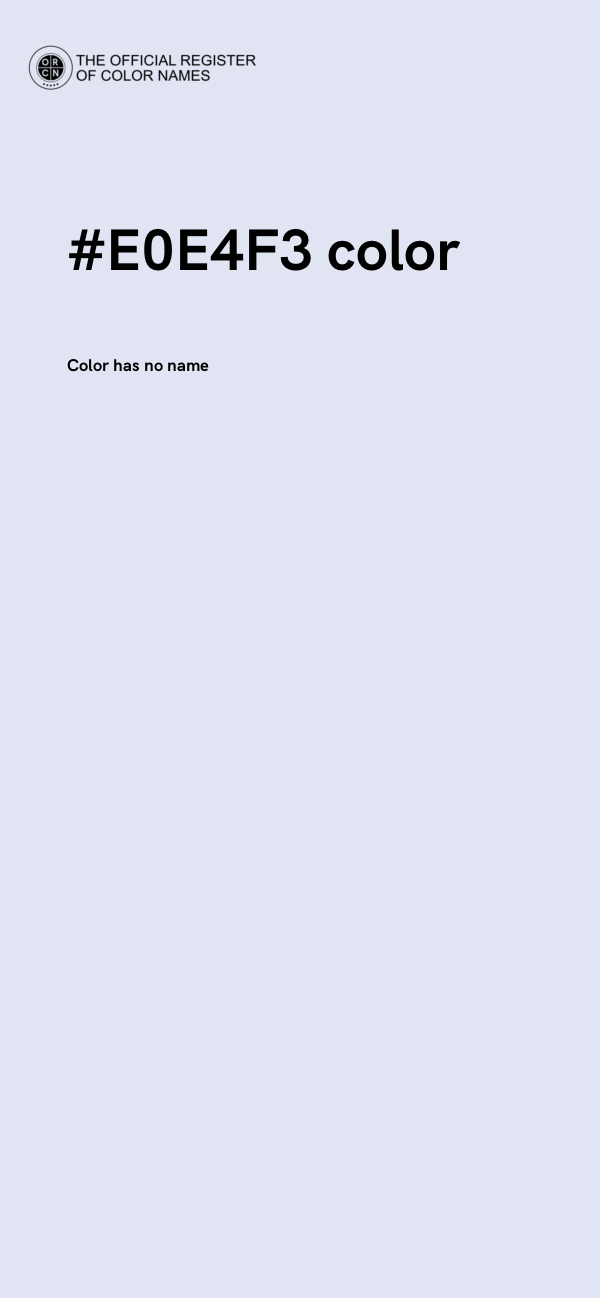 #E0E4F3 color image