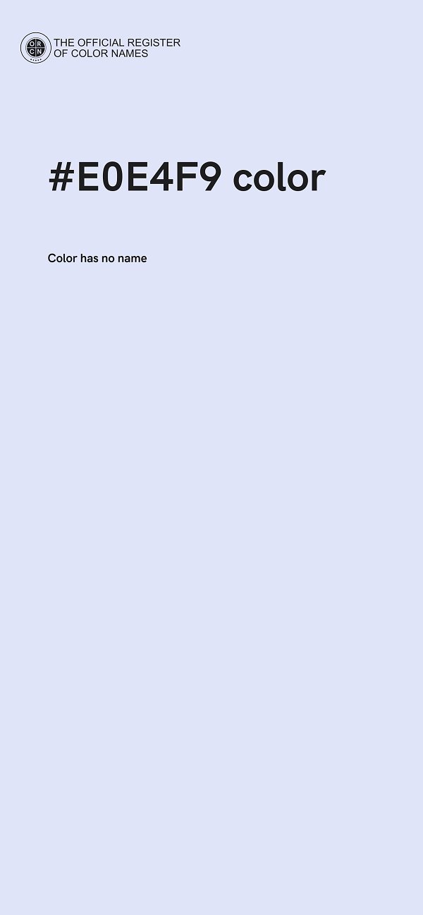 #E0E4F9 color image