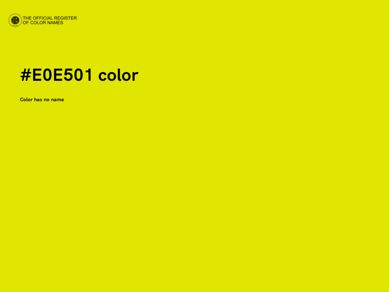 #E0E501 color image