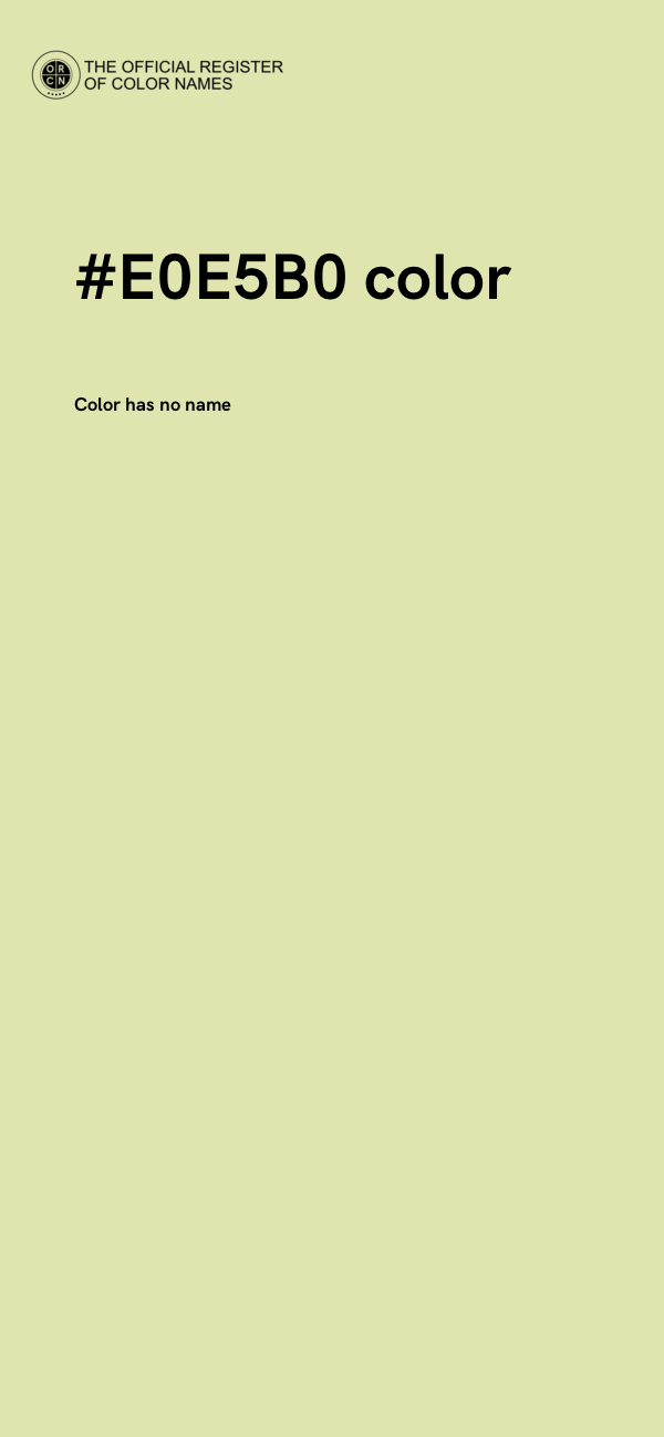 #E0E5B0 color image