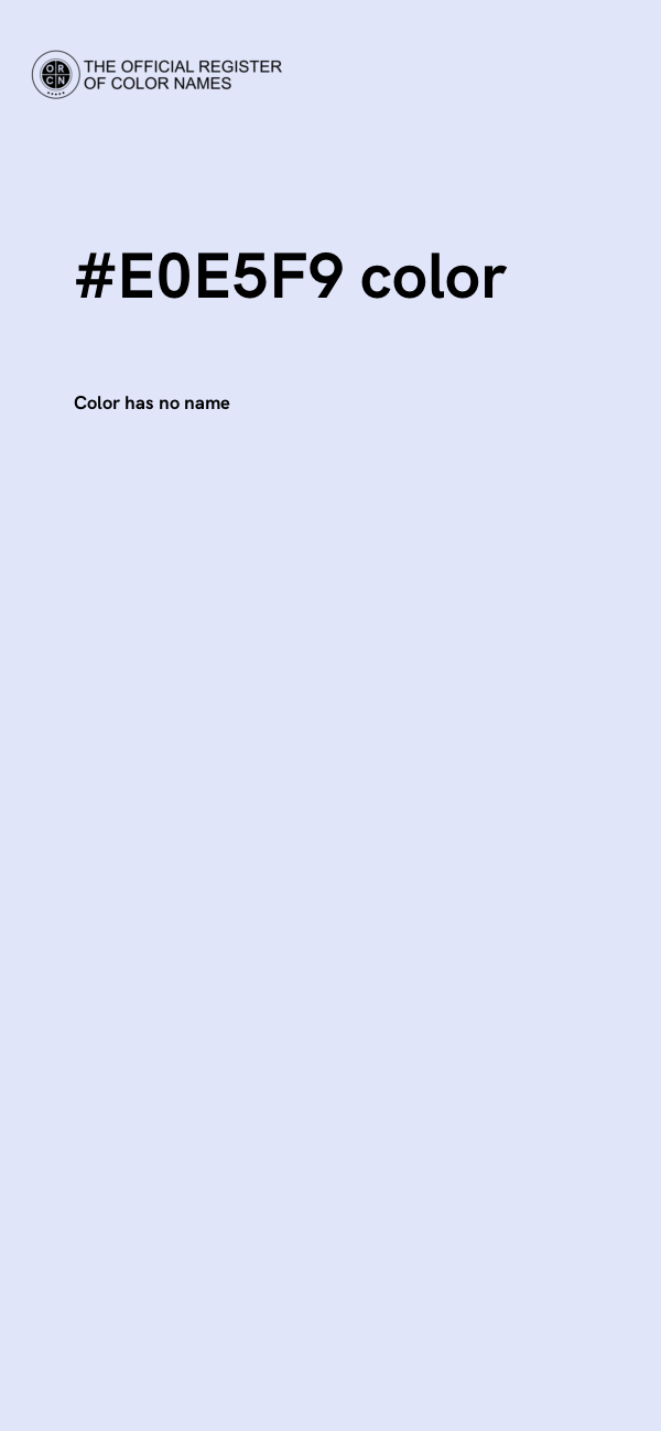 #E0E5F9 color image