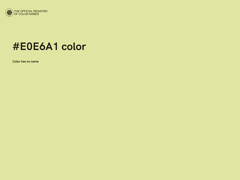 #E0E6A1 color image