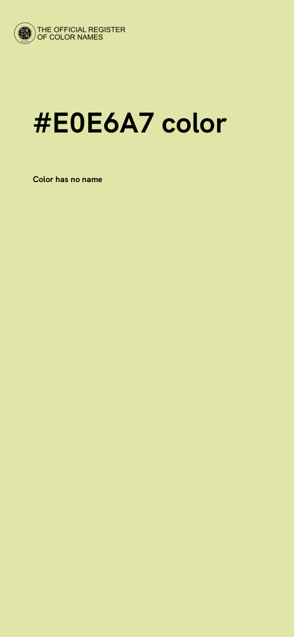 #E0E6A7 color image