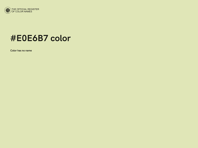#E0E6B7 color image