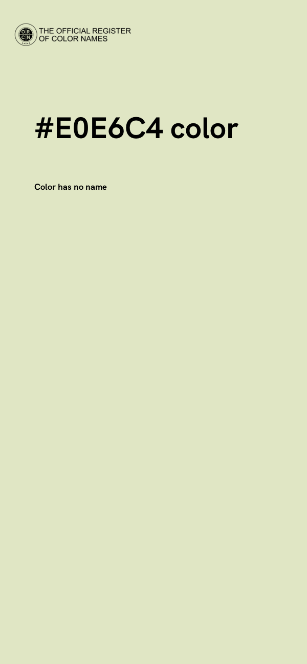 #E0E6C4 color image