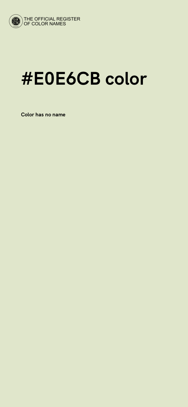 #E0E6CB color image