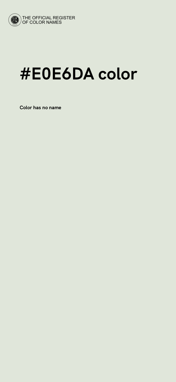 #E0E6DA color image