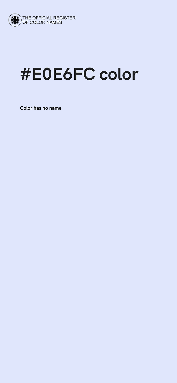 #E0E6FC color image