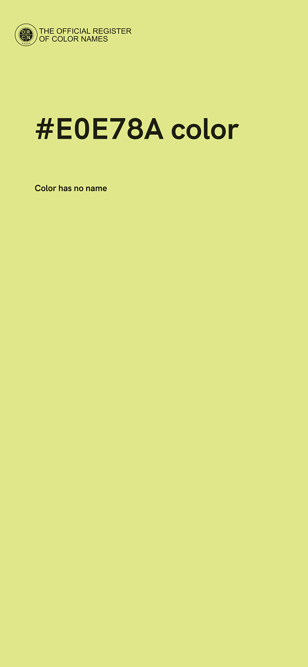 #E0E78A color image