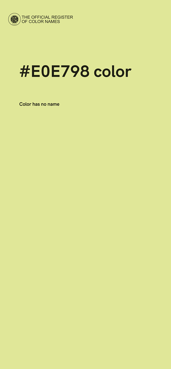 #E0E798 color image