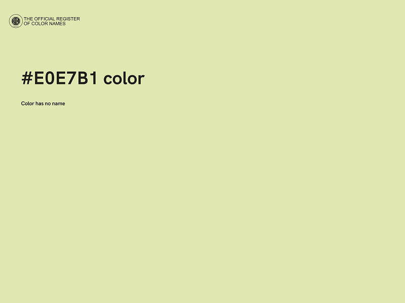 #E0E7B1 color image