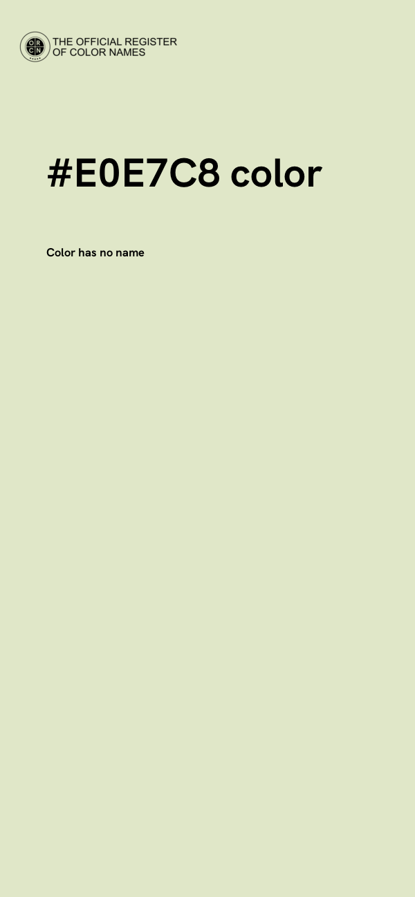#E0E7C8 color image