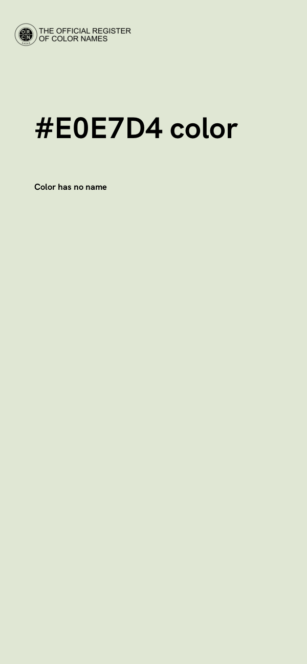 #E0E7D4 color image