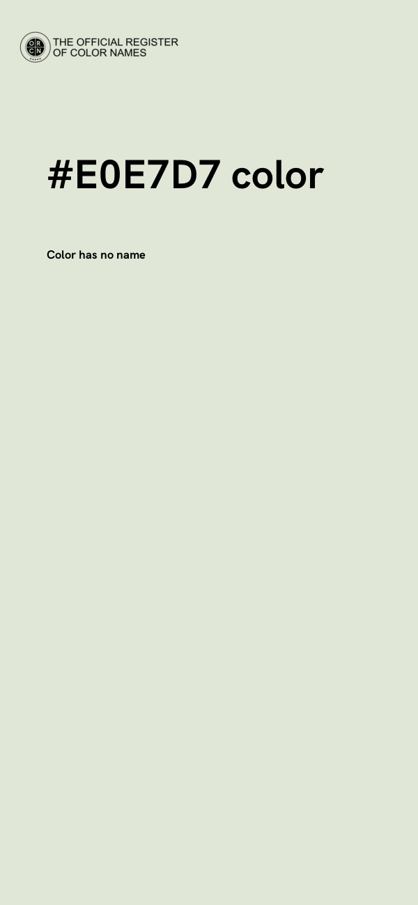 #E0E7D7 color image
