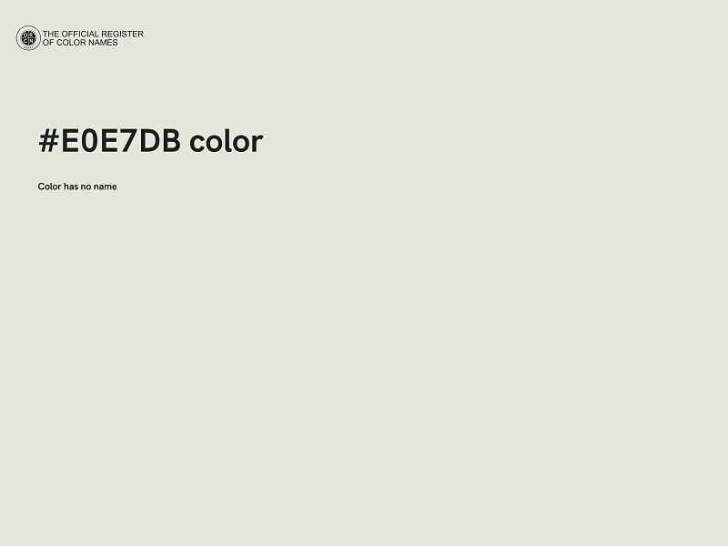 #E0E7DB color image