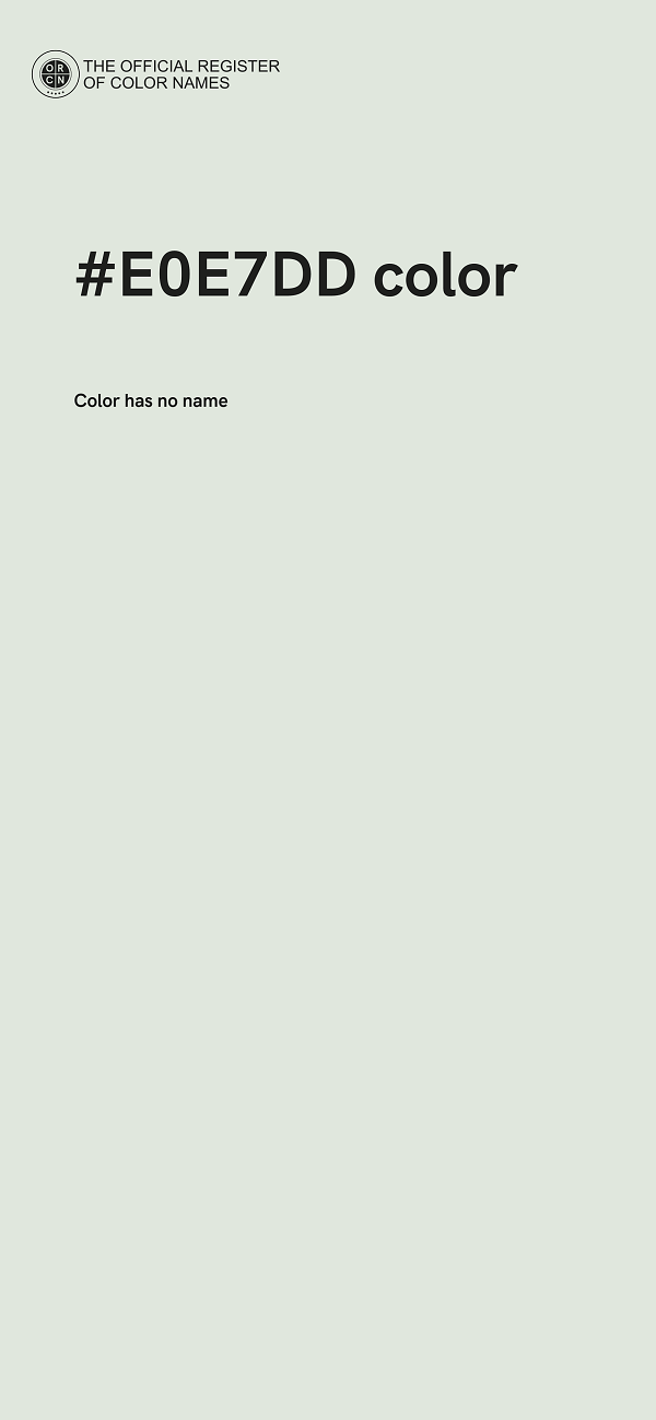 #E0E7DD color image