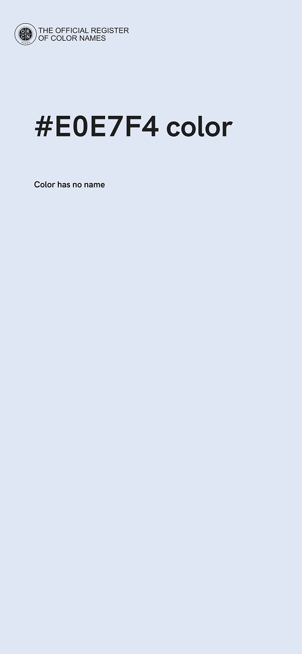 #E0E7F4 color image