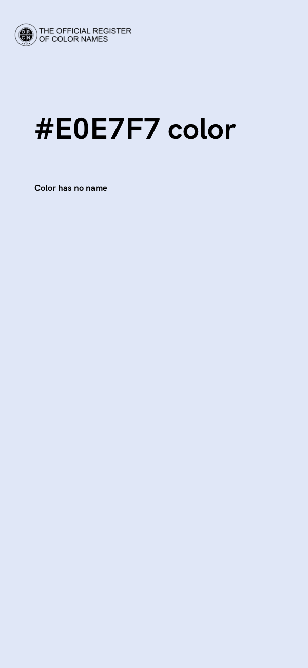 #E0E7F7 color image