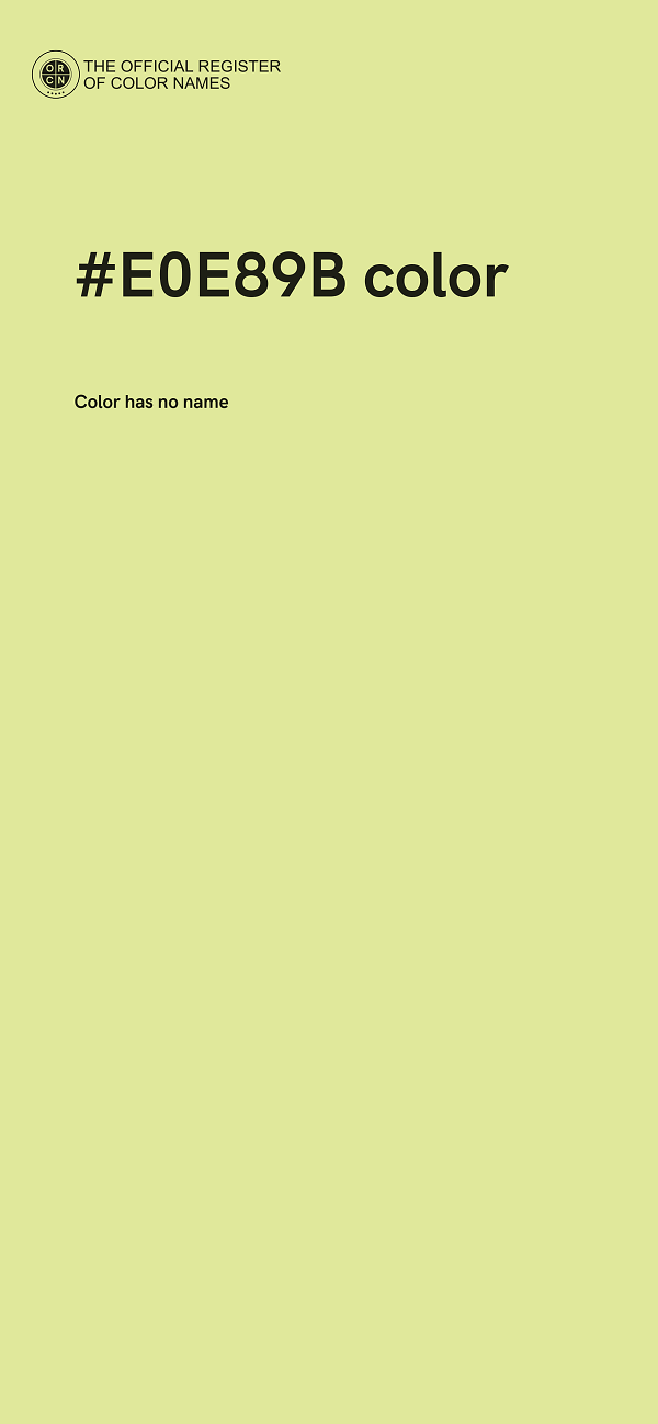 #E0E89B color image