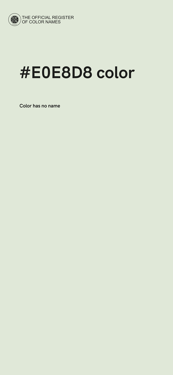 #E0E8D8 color image
