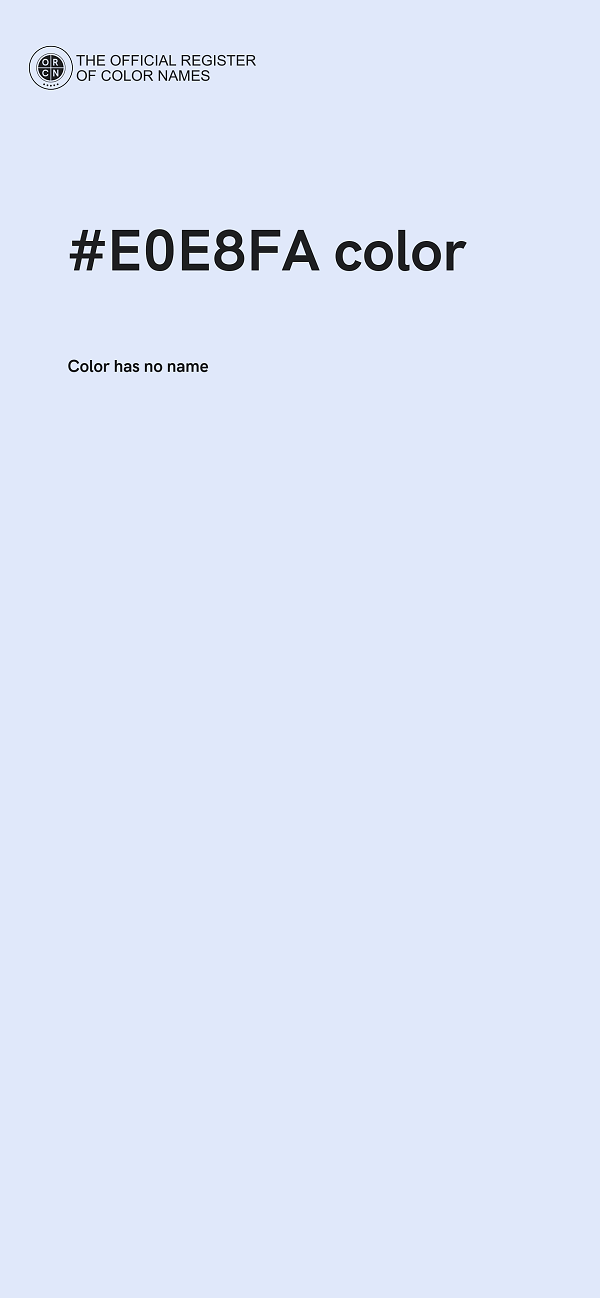 #E0E8FA color image