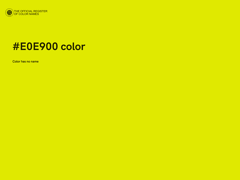 #E0E900 color image