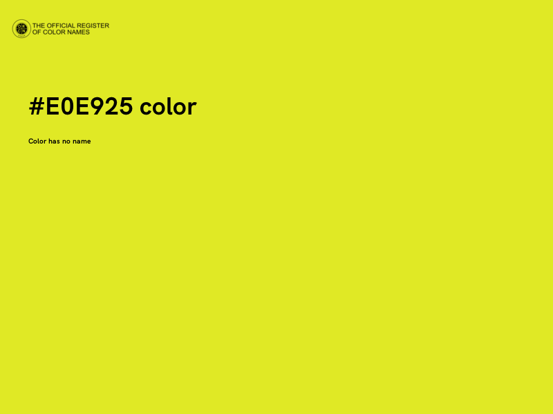 #E0E925 color image