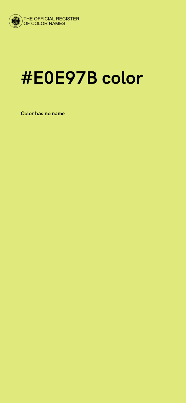 #E0E97B color image