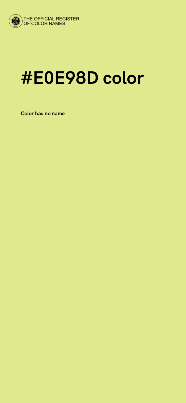 #E0E98D color image