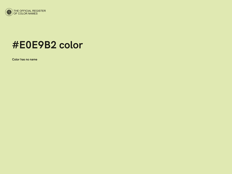 #E0E9B2 color image