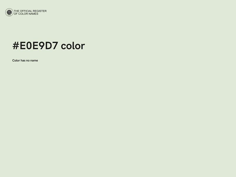 #E0E9D7 color image