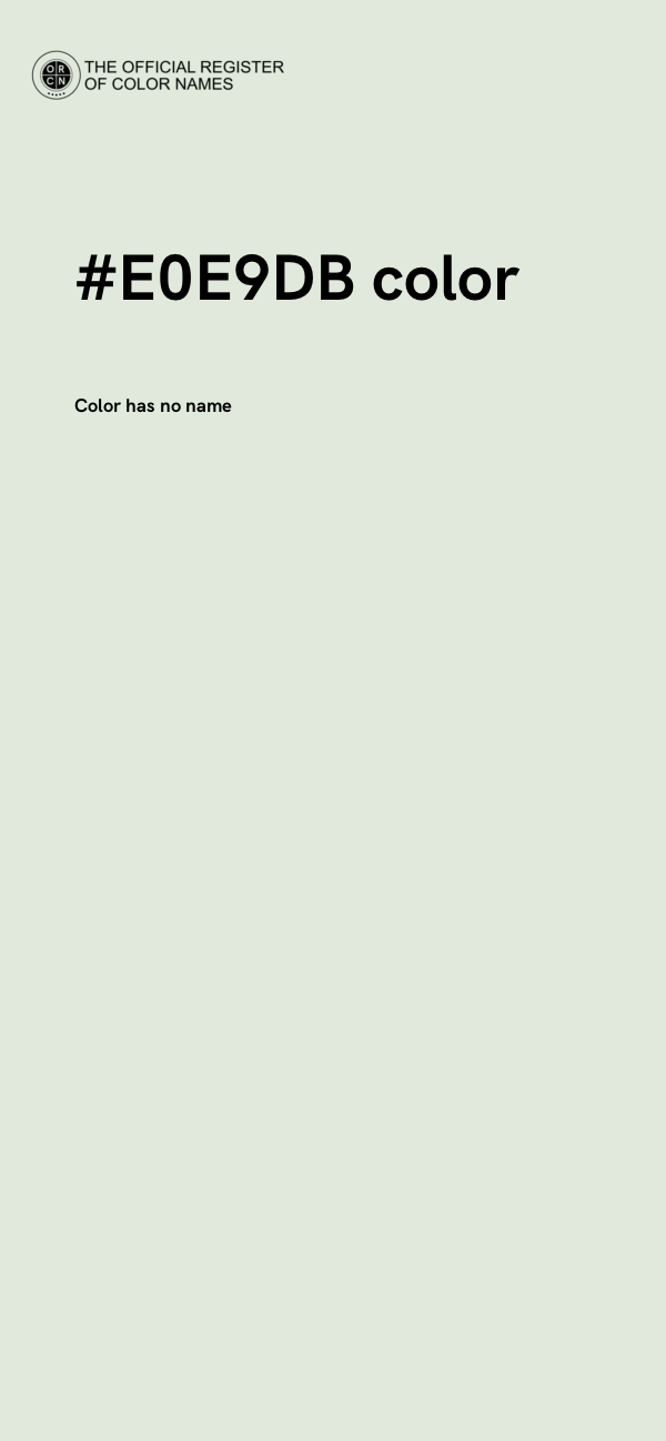 #E0E9DB color image