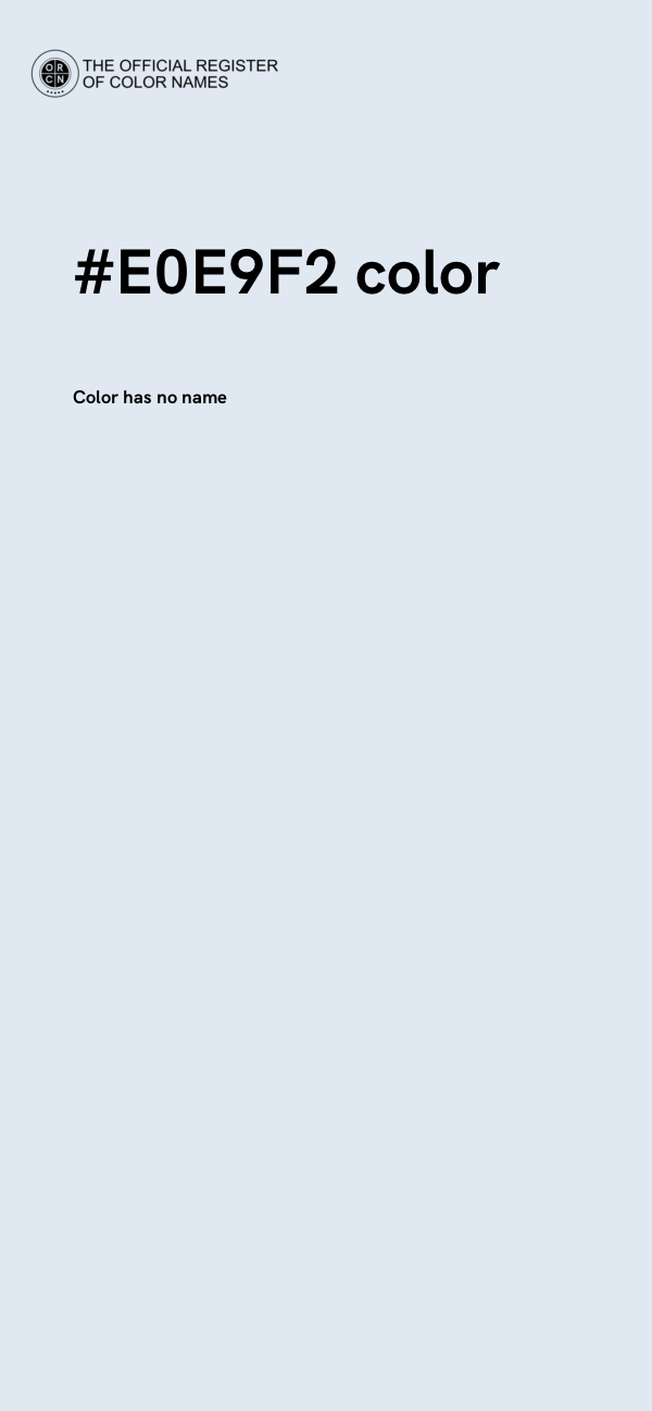 #E0E9F2 color image