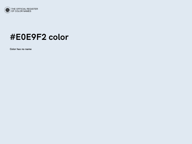 #E0E9F2 color image