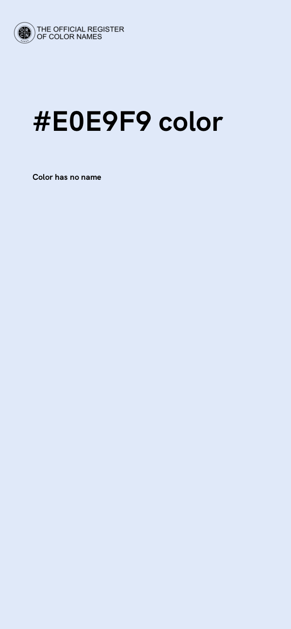 #E0E9F9 color image