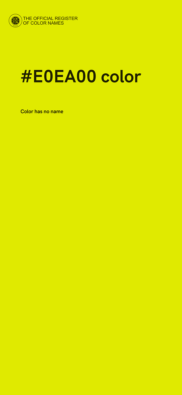 #E0EA00 color image