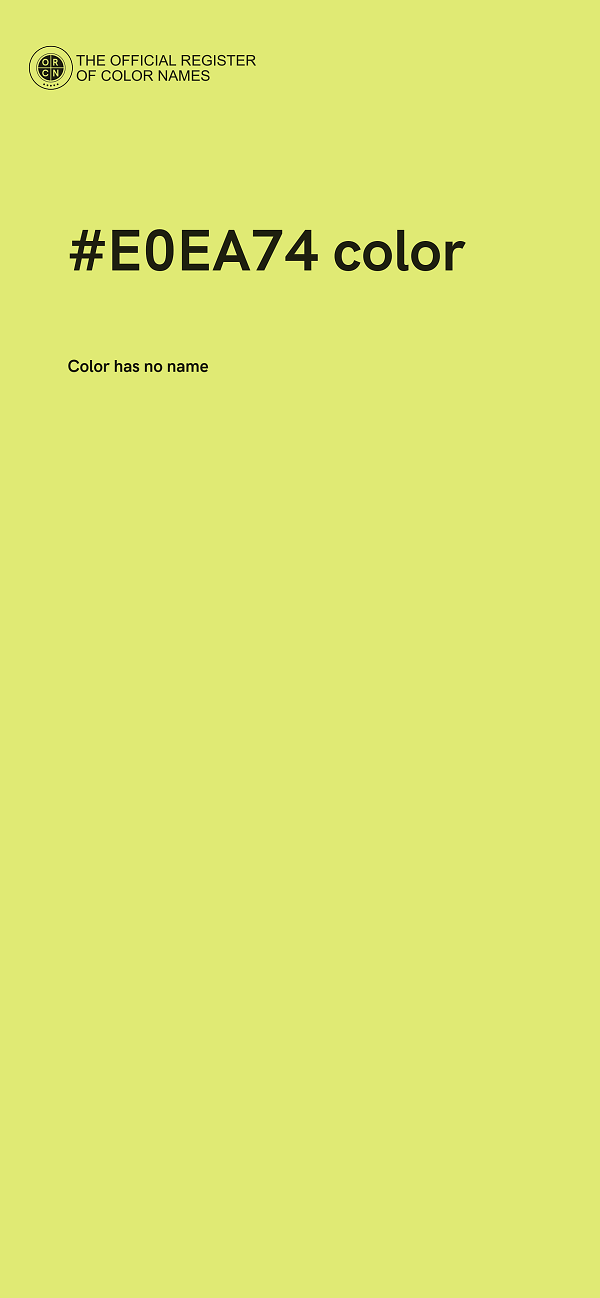 #E0EA74 color image