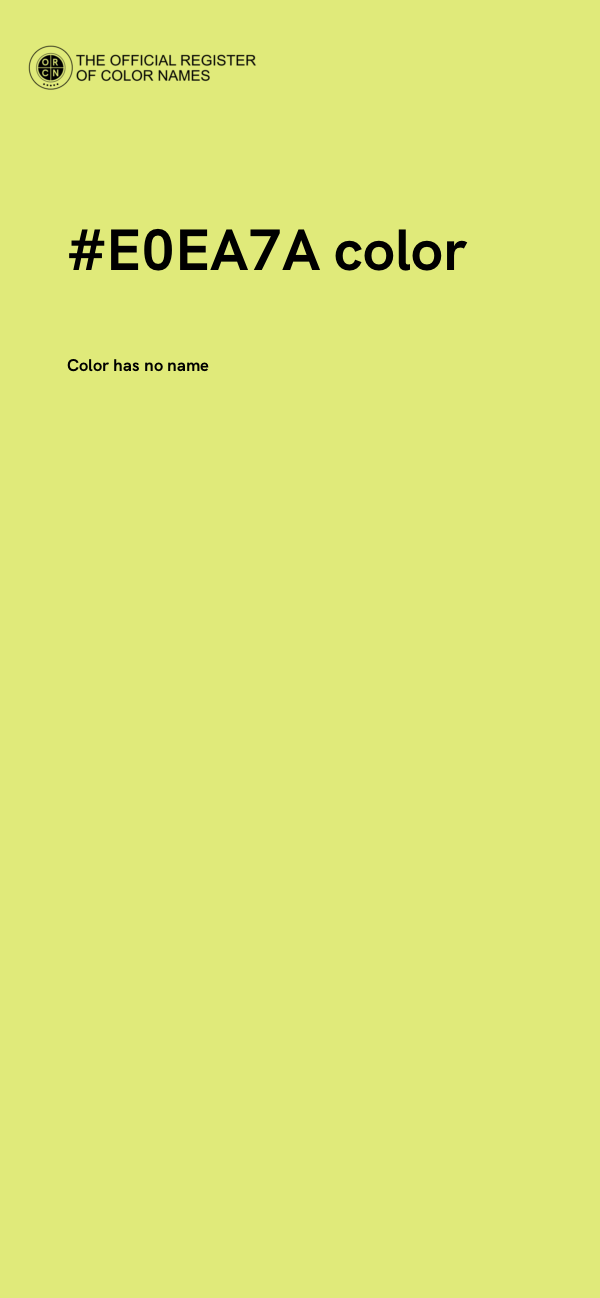 #E0EA7A color image