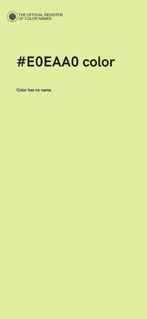 #E0EAA0 color image