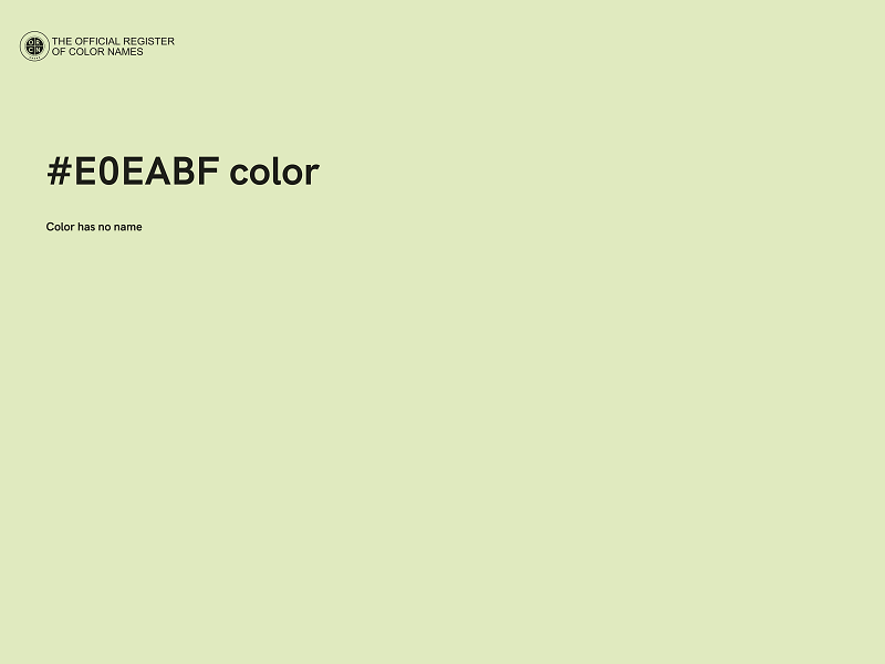 #E0EABF color image