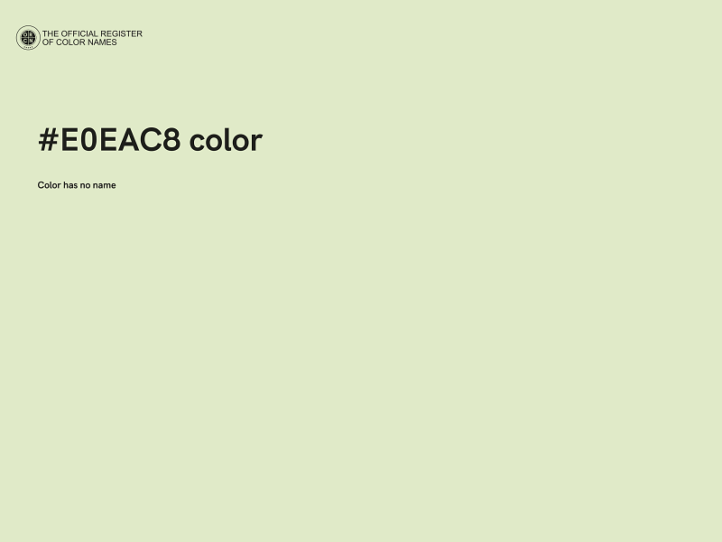 #E0EAC8 color image